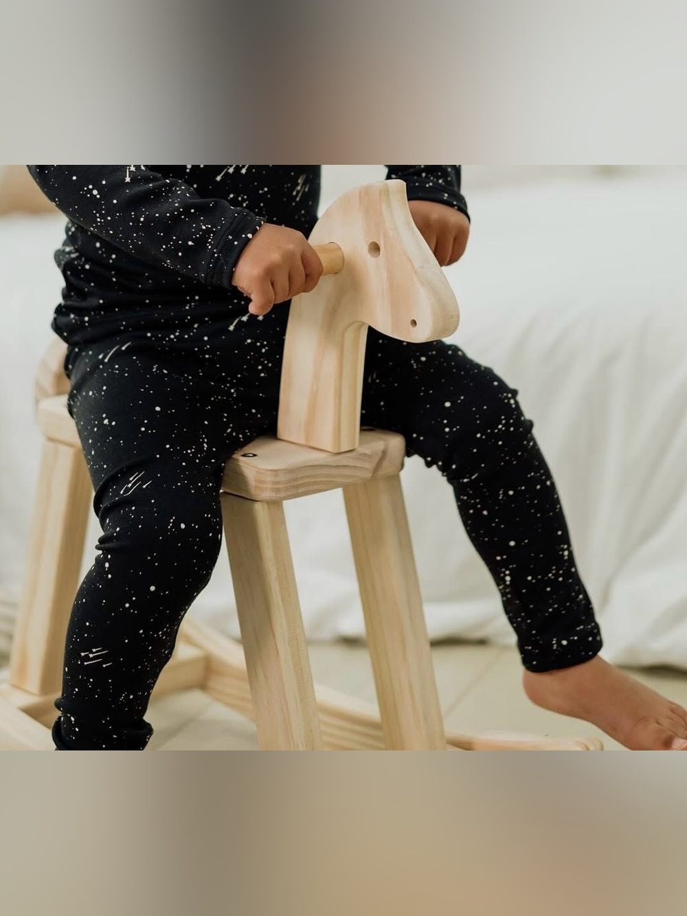 Little & Lively Bamboo Black Speckle Print Leggings